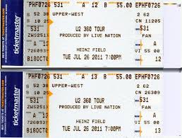 Selling A Pair Of U2 Pittsburgh Tickets