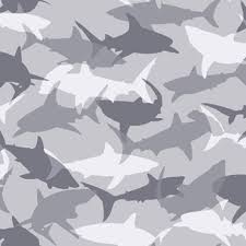 Sharks Designed In Camouflage Wallpaper