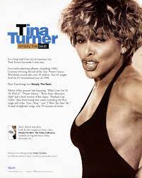 The best is a song recorded by bonnie tyler for her seventh studio album, hide your heart (1988). A New Album A New Style Tina Turner Blog