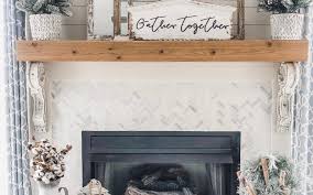 Cozy Winter Living Room Decor Fireplace