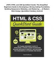 pdf html and css quickstart guide the