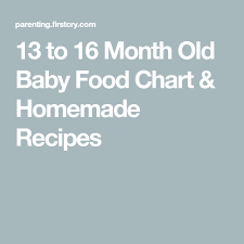 13 To 16 Month Old Baby Food Chart Homemade Recipes