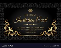 Invitation Card Luxury Black And Gold Design