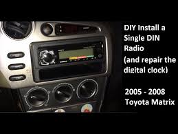 Understanding toyota wiring diagrams worksheet #1 1. Diy Toyota Matrix Radio Install 2005 2008 Single Din To Add A Pocket Plus Clock Repair Youtube