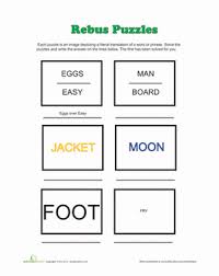 Puzzle the mind with three different versions. Rebus Puzzles Worksheet Education Com