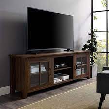 glass door console tv stand for tvs up