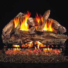 Real Fyre Red 24 Red Oak Vented Gas Log Set Ansi Certified G45 24 Burner Apk 15 Valve Safety Pilot Kit Natural Gas