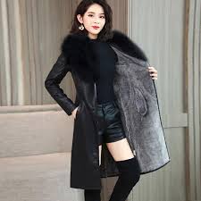 Leather Coat Female Outerwear