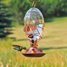 Glass Hummingbird Feeder