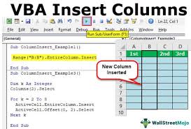 vba insert columns how to insert