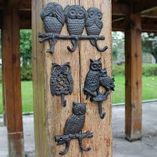 Decorative Hooks Cast Iron Owl European