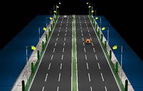 dialux simulation design of road street