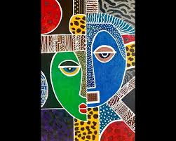 African Art Canvas Wall Art Painting