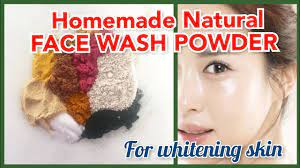 natural homemade face wash powder for