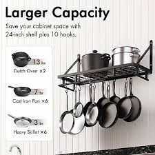 Kitchen 24 Inches Wall Mounted Pot Pan