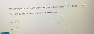 Write An Equation For The Nth Term Of