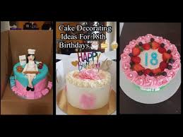 I'm weary of making awful cakes, so i've collected up 20 birthday celebration cake tutorials from pinterest land that really look simple enough for me to decorate without messing them up. Simple Cake Decorating Ideas For 18th Birthdays Cake Designs Youtube