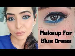 makeup with blue dress blue eyeliner