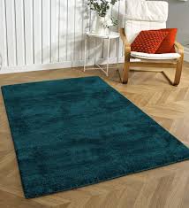teal solid microfibre 4 ft x 6 ft