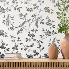 Chinoiserie Wall Stencil Bird Flower