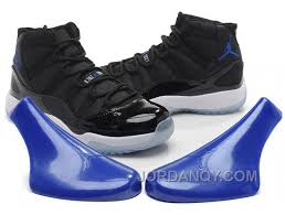 2013 New Mens Air Jordan 11 Black Blue Basketball Shoes