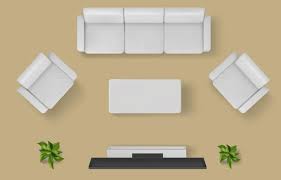 sofa top view vectors ilrations