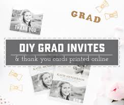 diy graduation invitations and thank