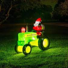 john deere inflatable santa tractor