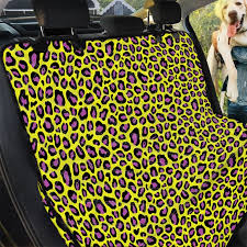 Purple Leopard Pattern Print Pet Car