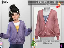 the sims resource coquette top