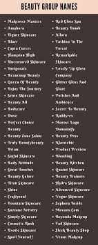 400 cool beauty group names ideas and