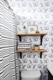 jackalope wallpaper bathroom diy