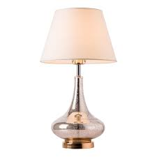 Light Glass And Fabric Table Lamp