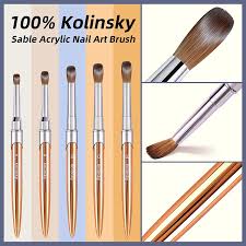 100 kolinsky acrylic nail brush pure