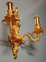Golden Brass Wall Mount Candle Holder