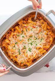 crock pot baked ziti easy pasta recipe