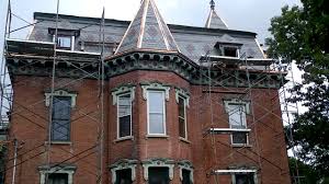 Mansard roof definition and advantages. Second Empire Victorian Slate Roof And Mansard Restoration Youtube