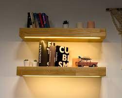 Floating Shelves With Led Lights