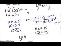 Find An Exponential Equation Given 2