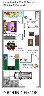 1 Bhk Floor Plan For 20 X 40 Feet Plot