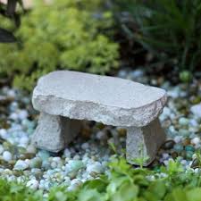 stone bench miniature garden mini