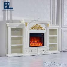 White Wooden Electric Fireplace Mantel