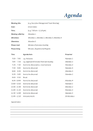 Meeting Agenda Examples Templates Lovely Sample Conference 9 In Word