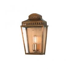 antique brass period outdoor wall lantern