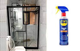 how to clean shower doors with wd 40