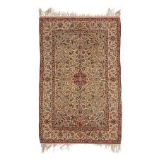persian geometric silk and wool carpet