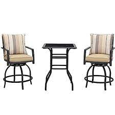 Patio Bar Height Set With 2 Outdoor