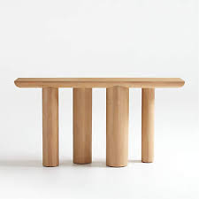Bomen Natural Oak Wood Console Table