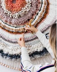 textile wall hangings circular weaving
