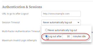 setting user sessions to automatically